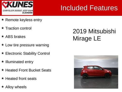 2019 Mitsubishi Mirage LE