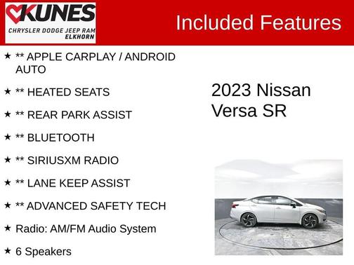 2023 Nissan Versa 1.6 SR
