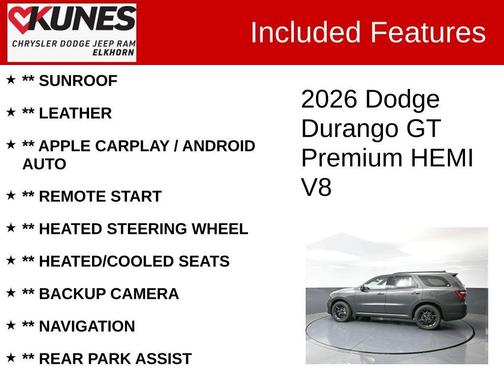 2026 Dodge Durango GT HEMI V8