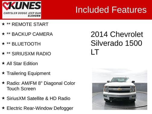Summit White 2014 Chevrolet Silverado 1500 LT