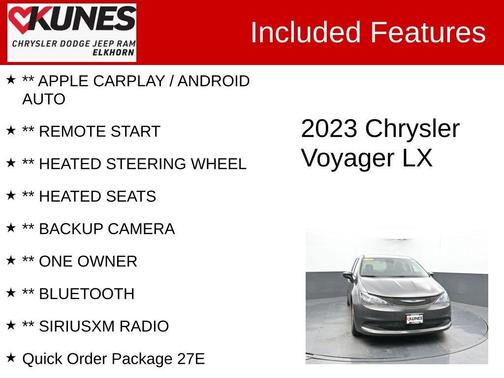 Granite Crystal Clearcoat Metallic 2023 Chrysler Voyager LX