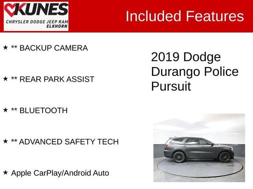Granite Clearcoat Metallic 2019 Dodge Durango Pursuit
