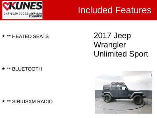 2017 Jeep Wrangler Unlimited Sport
