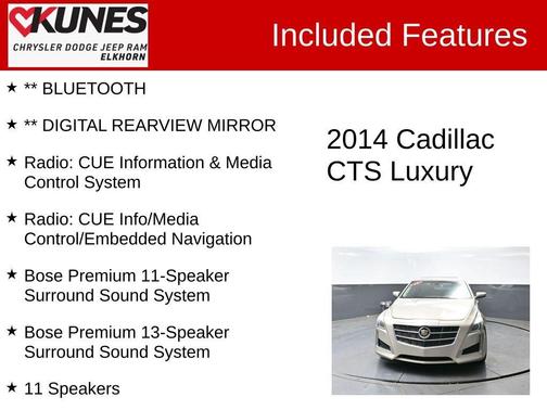 Silver Coast Metallic 2014 Cadillac CTS 2.0L Turbo Luxury