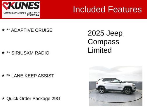 Silver Zynith 2025 Jeep Compass Limited