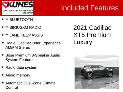 Gray 2021 Cadillac XT5 Premium Luxury