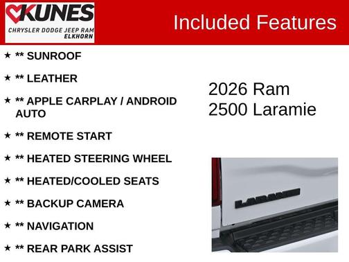 2026 RAM 2500 Laramie