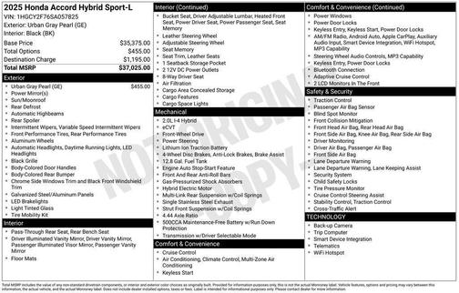 2025 Honda Accord Hybrid Base