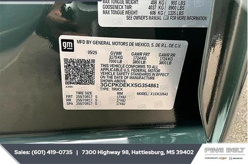2025 Chevrolet Silverado 1500 LT