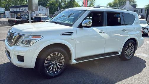 Pearl White Tri-Coat 2019 Nissan Armada Platinum