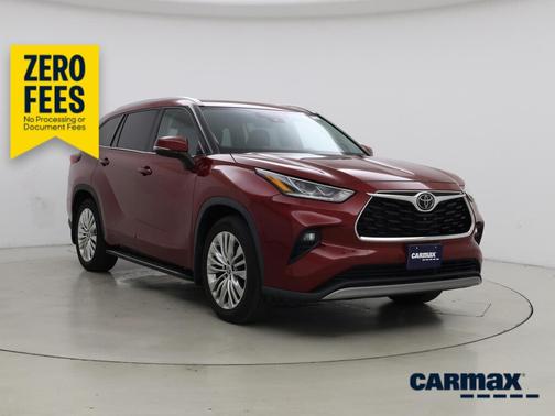 Red 2022 Toyota Highlander Platinum