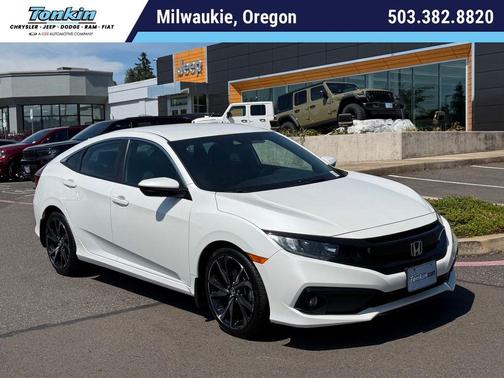 White 2019 Honda Civic Sport