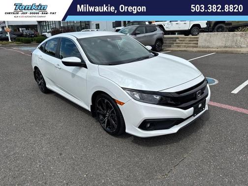 White 2019 Honda Civic Sport