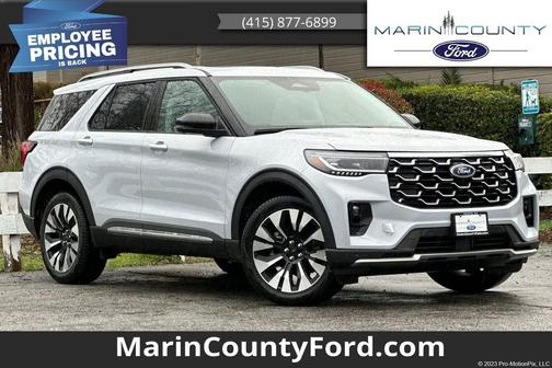 Space White Metallic 2026 Ford Explorer Platinum