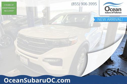 Star White Metallic Tri-Coat 2023 Ford Explorer XLT SUV