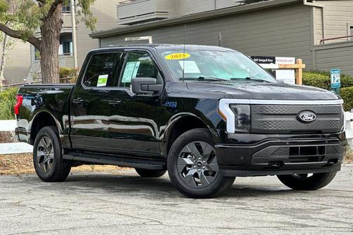 Black Metallic 2025 Ford F-150 Lightning Flash