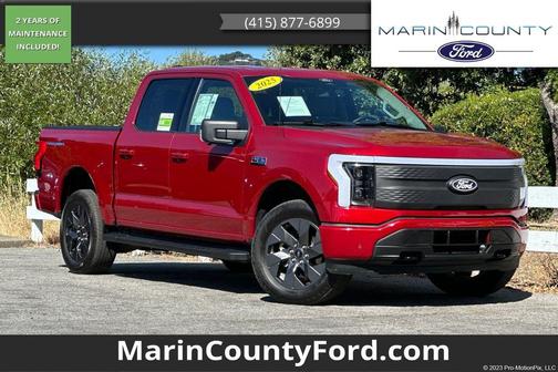 Red Metallic 2025 Ford F-150 Lightning Pro