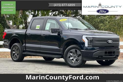 Blue Metallic 2025 Ford F-150 Lightning Flash