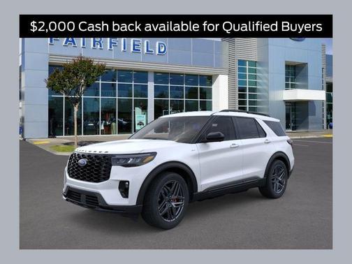 Star White Metallic Tri-Coat 2026 Ford Explorer ST-Line