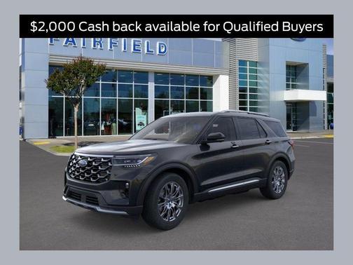 Agate Black Metallic 2026 Ford Explorer Platinum