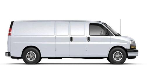 Summit White 2026 Chevrolet Express 3500 3500 Extended Wheelbase, WT, RWD