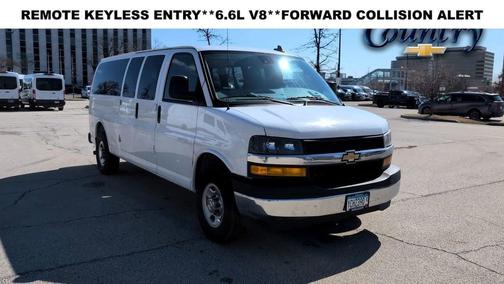Summit White 2025 Chevrolet Express 3500 RWD 3500 Extended Wheelbase LT