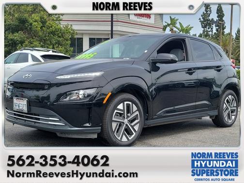 Black 2023 Hyundai KONA EV SE