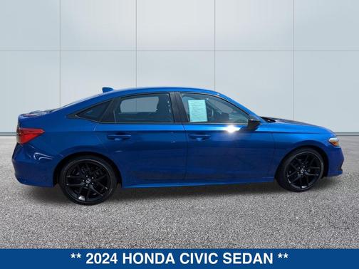 Aegean Blue Metallic 2024 Honda Civic Sport