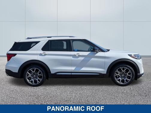 STAR WHITE MET TRI-COAT 2025 Ford Explorer Platinum