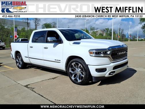 Bright White Clearcoat 2021 RAM 1500 Limited 4x4 Crew Cab 6'4" Box
