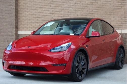 Red Multi-Coat 2022 Tesla Model Y Performance Dual Motor All-Wheel Drive