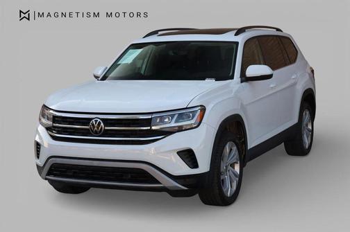 Pure White 2021 Volkswagen Atlas 3.6L SE w/Technology