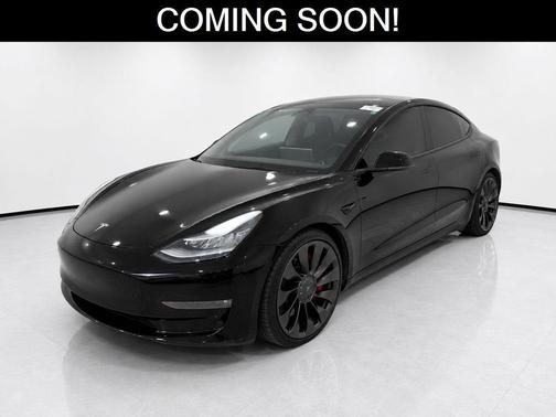 Solid Black 2022 Tesla Model 3 Performance