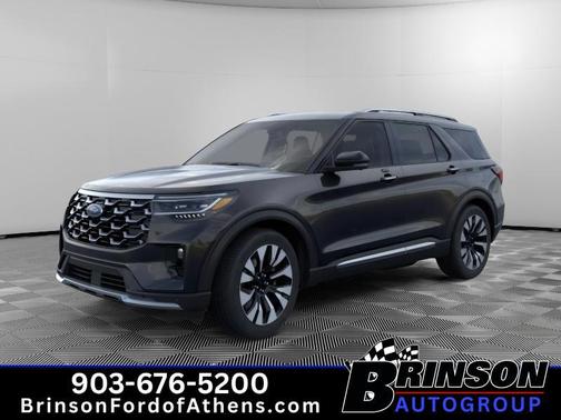 Agate Black Metallic 2026 Ford Explorer Platinum