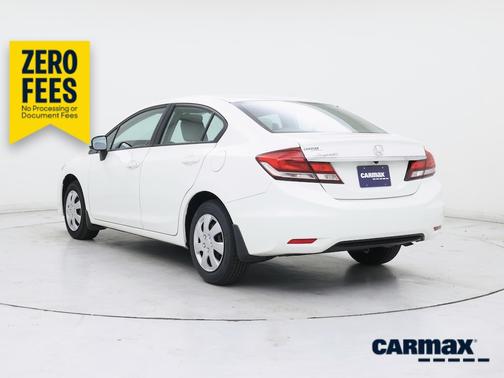 White 2015 Honda Civic LX