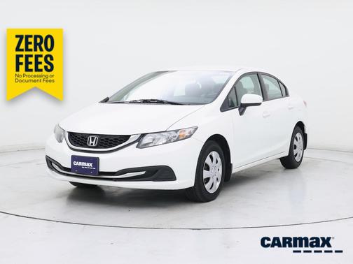White 2015 Honda Civic LX