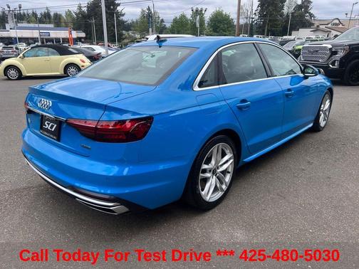 Blue 2022 Audi A4 45 S line Premium Plus