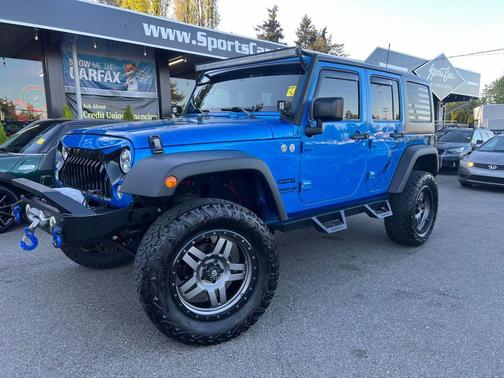 Hydro Blue Pearlcoat 2016 Jeep Wrangler Unlimited Sport