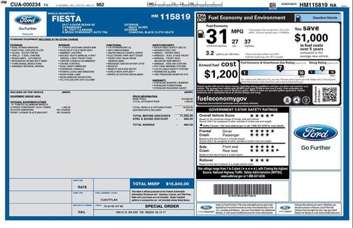 Ingot Silver 2017 Ford Fiesta SE