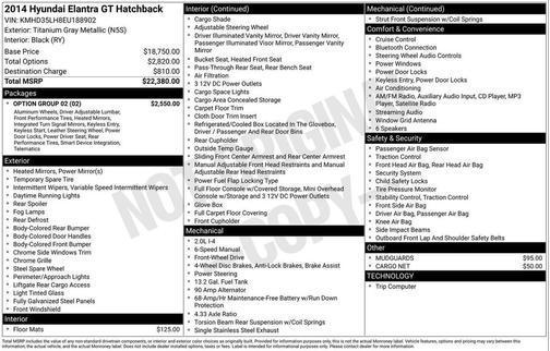 Titanium Gray Metallic 2014 Hyundai Elantra GT Base