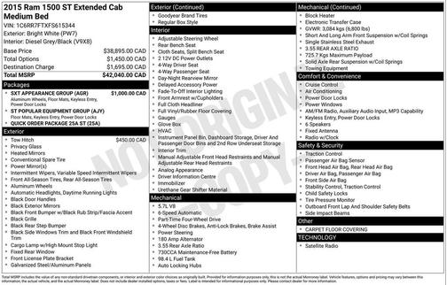 Bright White Clearcoat 2015 RAM 1500 Tradesman