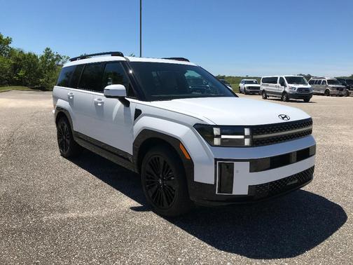 Serenity White 2026 Hyundai SANTA FE HEV Calligraphy