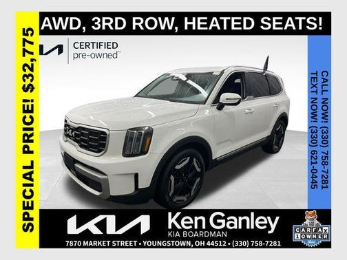 Glacial White Pearl 2023 Kia Telluride S