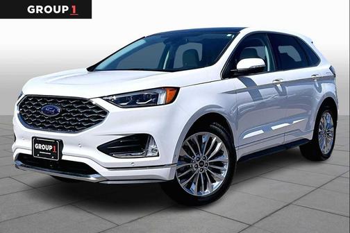 Star White Metallic Tri-Coat 2024 Ford Edge Titanium