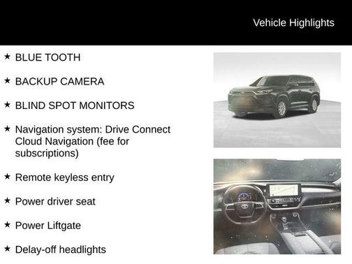 Midnight Black Metallic 2026 Toyota Grand Highlander XLE