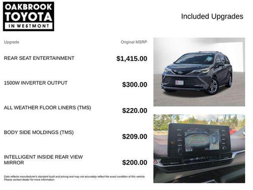 2022 Toyota Sienna Platinum 7 Passenger