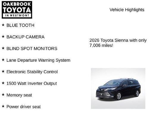 Midnight Black Metallic 2026 Toyota Sienna Limited