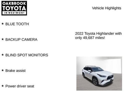 Wind Chill Pearl 2022 Toyota Highlander XLE