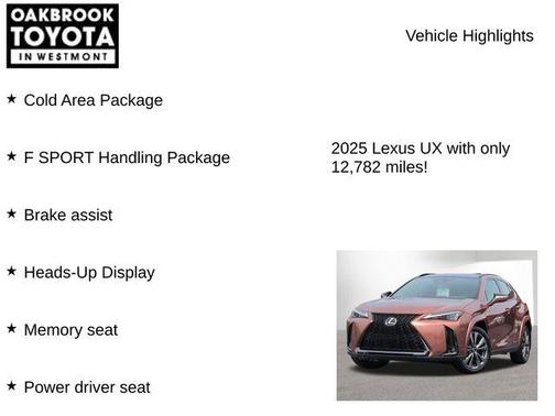Copper Crest with Obsidian Roof 2025 Lexus UX 300h F SPORT Handling