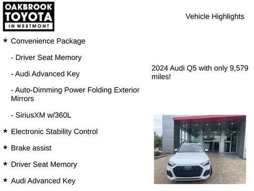 Glacier White Metallic 2024 Audi Q5 45 S line Premium